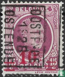 King Albert I, with overprint