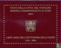 Vatican 2 euro 2004 (folder) "75ème anniversaire de la fondation de l'État de la Cité du Vatican"