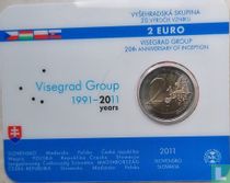 Slovakia 2 euro 2011 (coincard) "20th anniversary of the Visegrad Group"