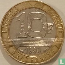 Frankreich 10 Franc 1990 (Prägefehler)