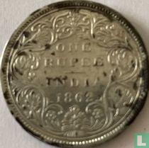 Brits-Indië 1 rupee 1862 (A/II 0/7)
