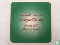 Bedankt voor de onvergetelijke dag