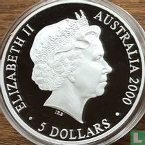 Australia 5 dollars 2000 (PROOF) "Summer Olympics in Sydney - Reaching the World"