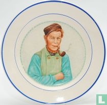 Klederdrachtbord -1920 - Zuid-Holland - Société Céramique Maestricht" - Henri Verstijnen