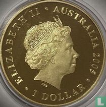 Australia 1 dollar 2005 (PROOFLIKE) "90 years Australian and New Zealand Army Corps"