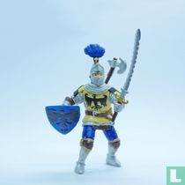 Knight with blue feather