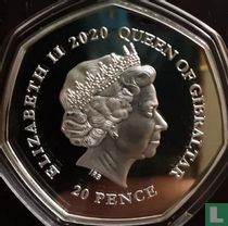 Gibraltar 20 Pence 2020 (PROOFLIKE) "European Football Championship - Portugal"