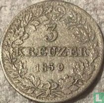 Francfort sur le Main 3 kreuzer 1850
