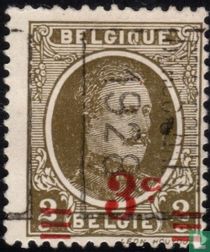 King Albert I, with overprint