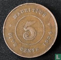 Mauritius 5 cents 1924