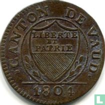 Vaud 1 batzen / 10 rappen 1804
