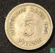 Duitse Rijk 5 pfennig 1874 (G)