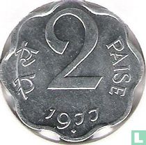 Inde 2 paise 1977 (Bombay - type 1)