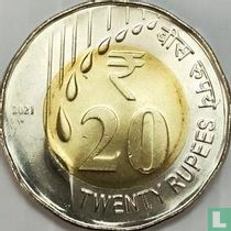 Inde 20 roupies 2021 (Mumbai)