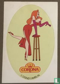 Corona Jessica Rabbit op barkruk