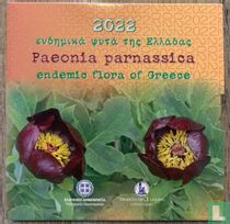 Greece 5 euro 2022 (PROOFLIKE - folder) "Paeonia Parnassica"