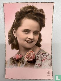 Dame met bloemen nr. 662