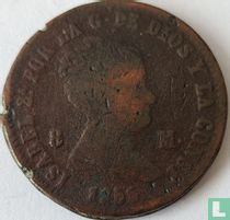 Spain 8 maravedis 1855