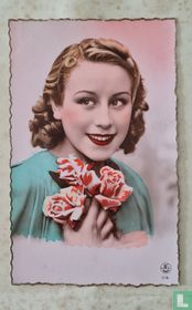 Girl with roses