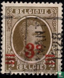 Roi Albert Ier, avec surcharge