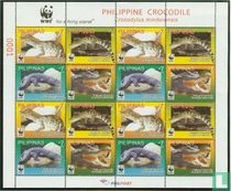 Fonds mondial pour la nature avec des crocodiles des Philippines