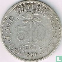 Ceylon 50 cent 1895