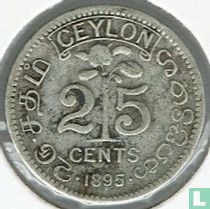 Ceylon 25 cents 1895