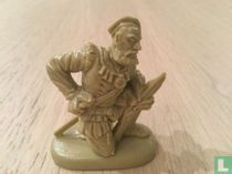 Soldat espagnol agenouillé avec arquebuse