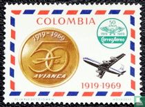 50 jaar luchtpost AVIANCA 1919-1969