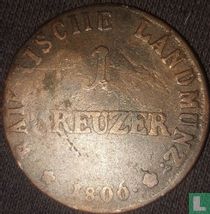 Bavaria 1 kreuzer 1806 (type 1)