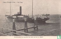 Stoomloodsboot op weg naar het wrak van het s.s. "Berlin".