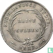 Dutch East Indies ½ gulden 1827