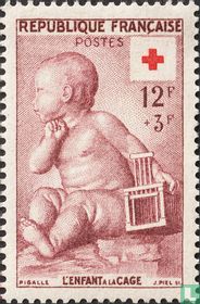 Child and bird cage