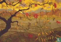 Apfelbaum mit roten Früchten um 1902