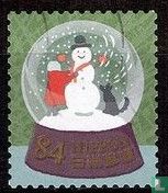 Winter greeting stamps
