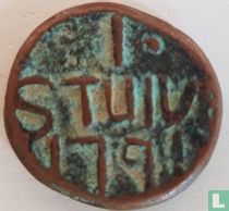 Ceylon VOC 1 Stuiver 1791 (Colombo) Münzvariante