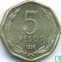 Chile 5 pesos 1998