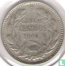 Chile 5 centavos 1904 (type 1)