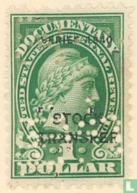 Revenue - Documentary - Cijfer, met opdruk series 1940 (1 dollar)