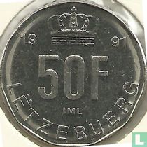 Luxemburg 50 francs 1991