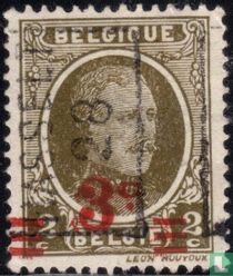 King Albert I, with overprint