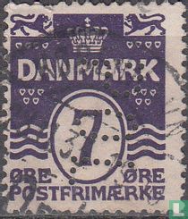 Cijfer, kroon en golven