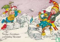 Kinderkaart Prettige Kerstdagen en Gelukkig Nieuwjaar