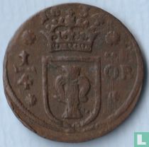 Zweden ¼ öre 1634 (jaartal boven schild)