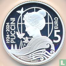 San Marino 5 euro 2024 (PROOF) "100th anniversary Death of Giacomo Puccini"