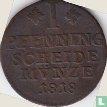Brunswijk-Wolfenbüttel 1 pfenning 1818 (type 4)