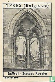 Ypres - Beffroi - Statues Royales