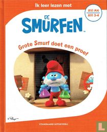 grote smurf doet een proef