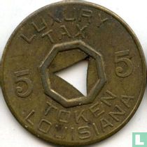 Verenigde Staten Louisiana 5 mills Luxury tax token