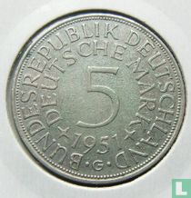 Germany 5 mark 1951 (G)
